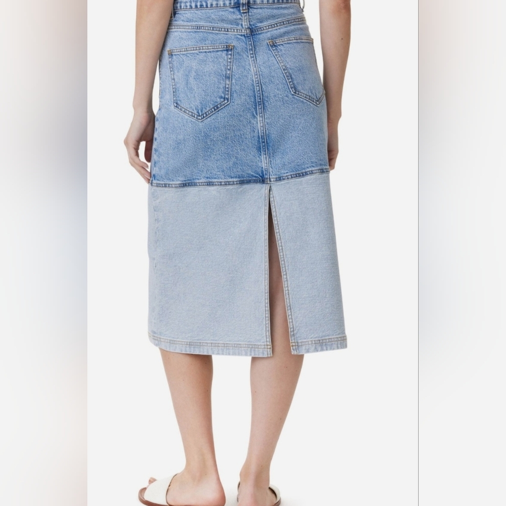 #118 - Habitual Two-Tone Blue Midi Skirt - NWT size 6 - Picture 2 of 2